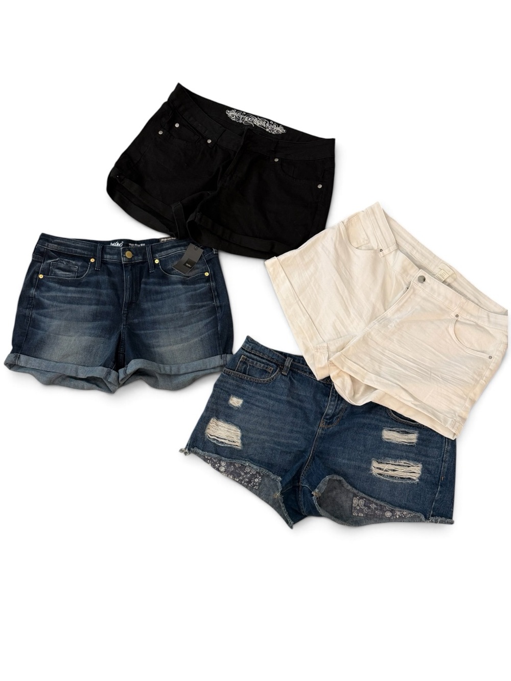 4-Pair Women’s Jean Shorts Lot | Sizes 12–14 | NWT + Pre-Owned